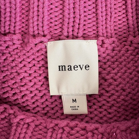 ANTHROPOLOGIE MAEVE The Pippa Pullover Sweater Size M Mauve Chunky Knit - Picture 4 of 8